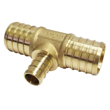 Apollo 1 in. x 1 in. x 1/2 in. Brass PEX Barb Reducing Tee APXT1112